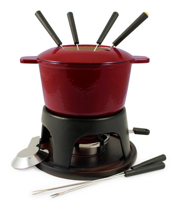 Cast Iron Fondue Set | Sierra | Cherry Red | Swissmar