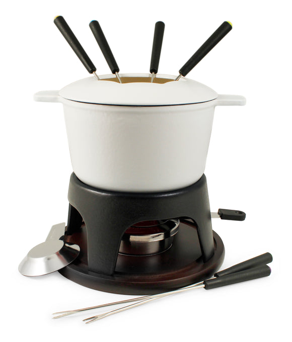 Cast Iron Fondue Set | Sierra | Matte White | Swissmar