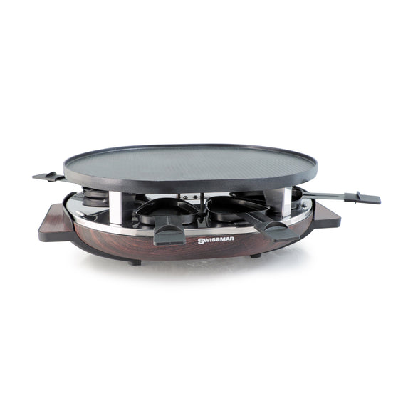 Raclette Grill | Aluminum Non-Stick Top | Matterhorn Wood Base | Swissmar